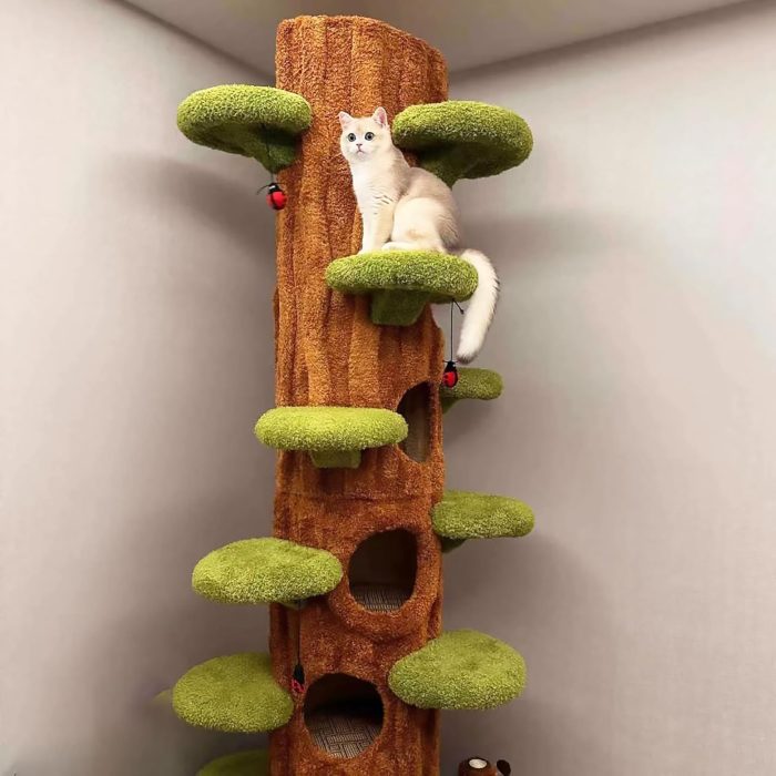 90.5 Inches Tall Magic Forest Cat Tree Tower - Image 7