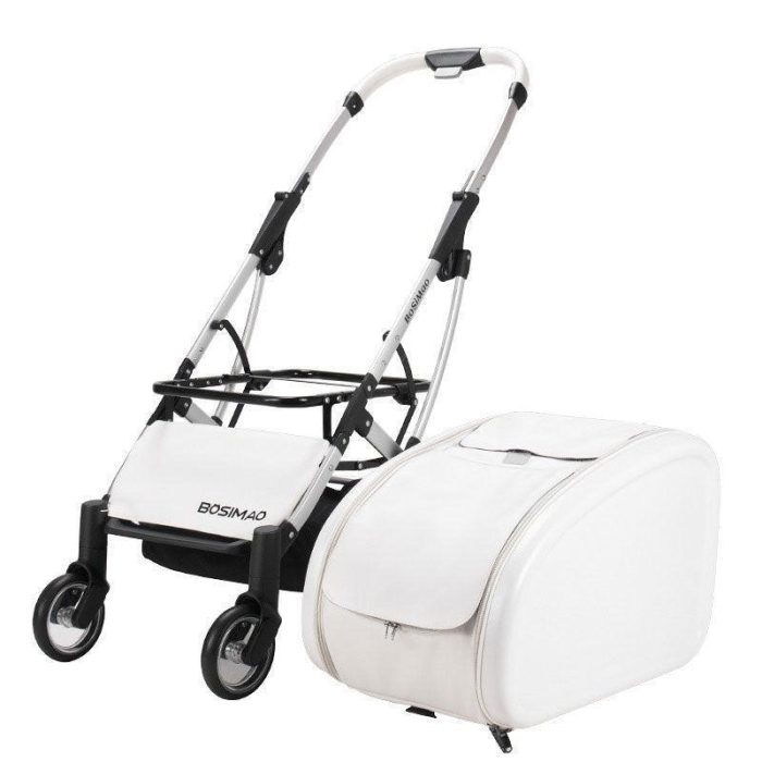 3 in 1 Folding Cat Stroller with Removable Carrier - Image 9