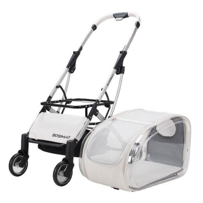 3 in 1 Folding Cat Stroller with Removable Carrier - Image 14