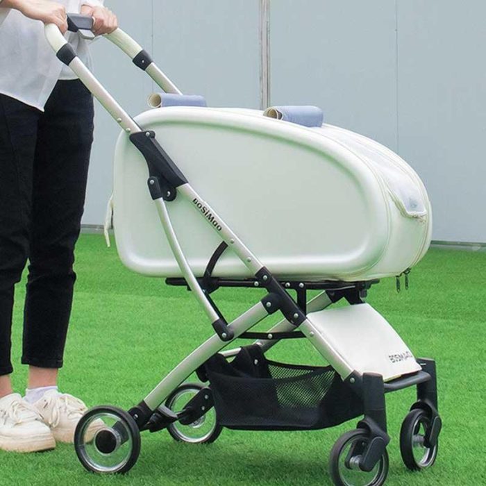 3 in 1 Folding Cat Stroller with Removable Carrier - Image 2