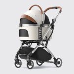 Foldable Travel Pet Stroller for Cats & Dogs with Detachable Carrier - Image 8