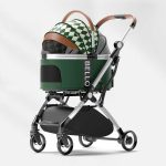 Foldable Travel Pet Stroller for Cats & Dogs with Detachable Carrier