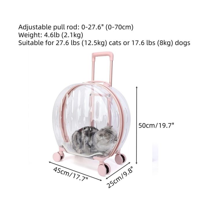 Clear Cats Carrying Case with Silent Wheel - Image 9