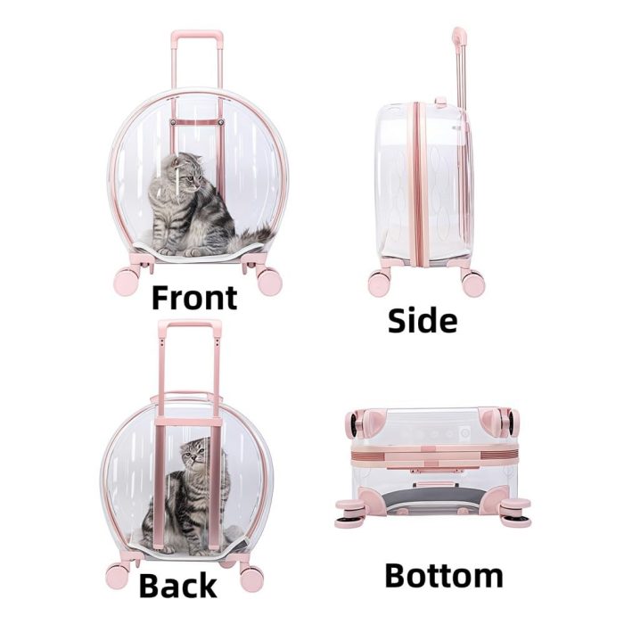 Clear Cats Carrying Case with Silent Wheel - Image 8