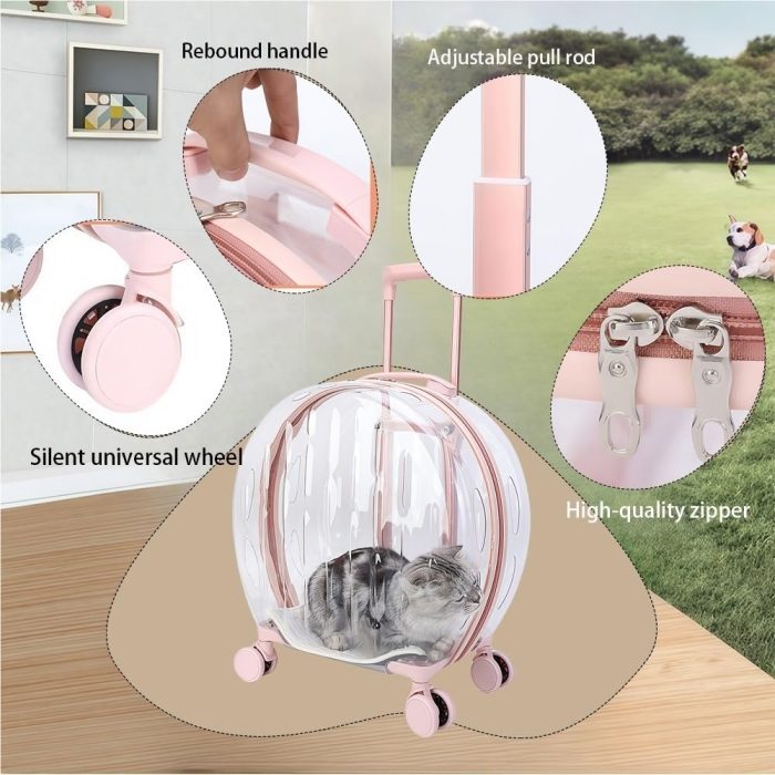 Clear Cats Carrying Case with Silent Wheel - Image 7